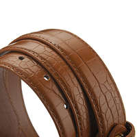 Ceinture Kivotech personnalisée en cuir d'alligator gaufré, véritable cuir de vache, luxe, imperméable, écologique, pour homme et femme