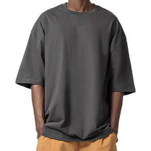 Camiseta de Hombre Oversize de Secado Rápido y Transpirable, 100% Algodón, con Logotipo Personalizado, Manga Corta, Ropa Casual de Alta Calidad - Product Image 4