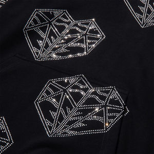 Nouveau sweat à capuche strass personnalisé pour hommes poids lourd 100% coton coupe et coudre sweat à capuche imprimé pull hommes sweats à capuche strass - Product Image 6