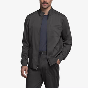 Nueva Llegada, Uniformes Médicos para Enfermeros, Chaquetas Médicas Gris Oscuro en Tela Tejida, Uniformes de Hospital para Doctores - Product Image 1