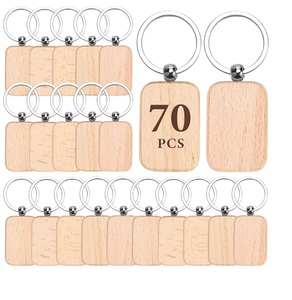 Handmade Eco-Friendly Laser Carving Multi-function 100% Natural Wood Keyring Chain With Ring Very Good Price Most Quality - Product Image 6