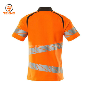 Polos de manga larga para trabajo, camiseta de seguridad de alta visibilidad de secado rápido, Polo reflectante para construcción de trabajo, servicio OEM - Product Image 3