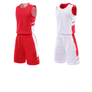 Maillot de basket-ball réversible unisexe 100% polyester, personnalisable, respirant, antibactérien, séchage rapide, ensemble uniforme d'entraînement, taille plus - Product Image 2