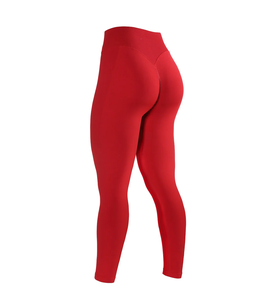 Hot Sale Spandex and Cotton Knit Fabric Gym Colourful <b>Leggings</b> No <b>Pockets</b> Yoga Pants Workout Tight Fit - Product Image 4