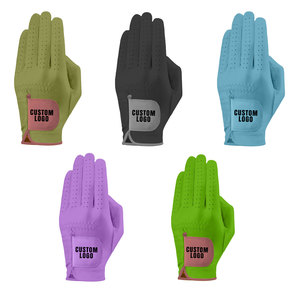 Acheter des couleurs personnalisées Gants de golf en gros à bas prix poignée stable gaucher paume cabretta cuir de mouton grande taille - Product Image 2