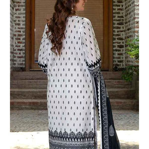 Costume Salwar dans le style pakistanais robe musulmane d'été avec broderie lourde costumes de pelouse de travail/robes pakistanaises Salwar Kameez - Product Image 5