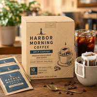 Coffrets cadeaux AT PACK de café filtre personnalisé avec sachets individuels et boîte cadeau imprimée pour torréfacteurs de café – Cadeaux de café haut de gamme