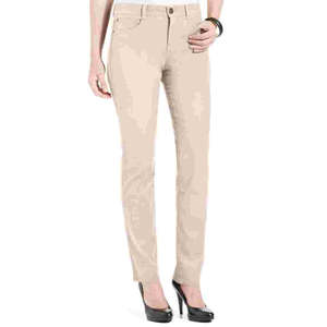 Jeans in denim rosa da donna Style & Co, taglia 14P, traspiranti, con controllo pancia, gamba slim, elemento di moda semplice - Product Image 1