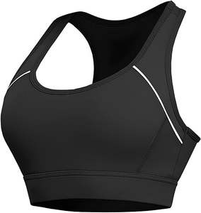 Soutien-gorge de sport rembourré tendance pour femme, dos élégant, pour le yoga et la gym, avec bretelles fines - Product Image 5
