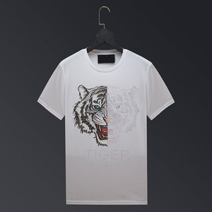 Última calidad superior diseño personalizado buen Material de baja tasa mujeres camisetas al por mayor OEM servicios camiseta personalizada Rhinestone camisetas - Product Image 6