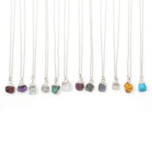 Vermeil-collar de plata de ley 925 con piedras preciosas naturales, collar con piedras preciosas curativas, turmalina, oro de 8-10mm - Product Image 6