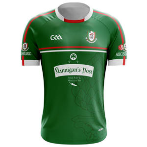 Haute Qualité 100% Polyester GAA Football Hurling Maillots Nouveau Design Demi Manches Maillot De Football OEM Service Top Porter À Bas Prix - Product Image 1