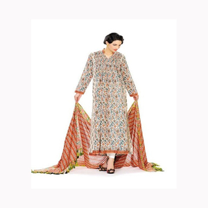 เสื้อผ้าปากีสถานอินเดียงานปักสุทธิหนัก Salwar Kameez พร้อมดูปัตต้าอินเดียสําหรับขาย - Product Image 1