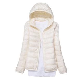Chaqueta acolchada de algodón tejida de lona ecológica gruesa con capucha delgada cálida para exteriores de invierno más nueva con sombrero desmontable para mujer - Product Image 3