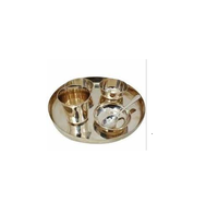 Ensemble de vaisselle jetable vintage en laiton 4 pièces avec cuillère/fourchette/couteau/baguettes pour la cuisine et les restaurants