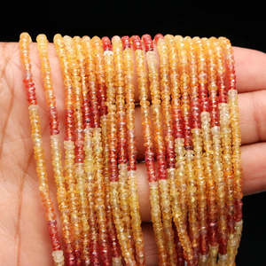 Cuentas facetadas de zafiro amarillo natural de 2.5-3.5 mm, cuentas de piedras preciosas para la fabricación de joyas, cristal suelto, producto natural. - Product Image 2