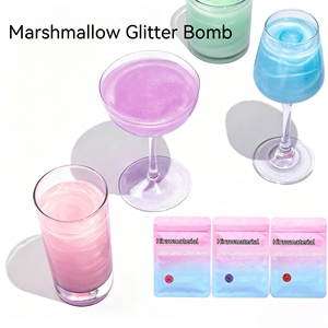 Polvo <span class=keywords><strong>de</strong></span> brillantina comestible <span class=keywords><strong>de</strong></span> grado alimenticio para decorar bebidas, cócteles, champán y té con <span class=keywords><strong>leche</strong></span>, ideal para hacer algodón <span class=keywords><strong>de</strong></span> azúcar y malvaviscos. - Product Image 1