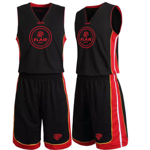 Ensemble d'uniformes de basketball unisexe de haute qualité, personnalisable, impression numérique, respirant, antibactérien, évacuant l'humidité, grandes tailles - Product Image 1
