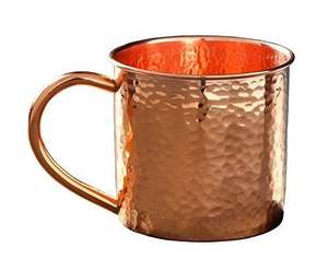 Tazas de cobre elegantes más vendidas, diseño martillado, Juego de vasos de lujo de 2, precio a granel de fábrica, beneficios para la salud para agua hirviendo - Product Image 1