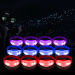 Xylobands Pulseira LED Flashing evento pianificazione DMX controllo LED braccialetti da polso RGB festa braccialetti da polso luce Coldplay