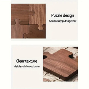 Posavasos de madera con forma de rompecabezas y logotipo personalizado con tarifa mayorista del fabricante indio - Product Image 4