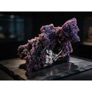 Espécimen de Ágata Uva Púrpura Premium, Cristal Botrioidal Natural, Clúster Mineral, Piedra Curativa, Pieza de Exhibición para Coleccionistas - Product Image 3