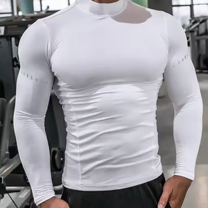 Quick Drying Breathable UV Protection 100% Cotton Knitted Training T-Shirt <b>Long</b> <b>Sleeve</b> Compression for <b>Men</b> T-Shirt Couple <b>Top</b> - Product Image 3