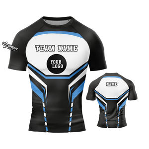 Conception personnalisée de haute qualité, impression par sublimation, protection contre les éruptions cutanées à manches courtes MMA - Product Image 4
