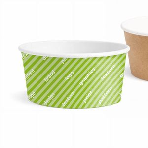 Bols en carton blanc/havane 750 ml - 150 mm - Personnalisés - Product Image 1