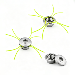 Tête de coupe universelle en aluminium à 4 fils pour débroussailleuse, avec ligne de coupe en nylon filetée, tête de rechange pour débroussailleuse, pièces de tondeuse à gazon argentées - Product Image 4
