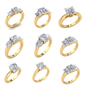 Anillo de diseño clásico de oro de 18 quilates para mujer con 1.51Cts VS Clarity Lab Grown Diamond EF Color Jewelry - Product Image 3