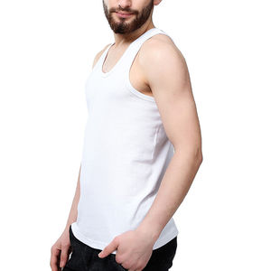 Débardeurs décontractés pour hommes en gros personnalisés, sans manches, respirants, vêtements de sport, coton super doux, fibre de bambou, séchage rapide - Product Image 5