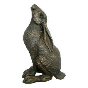 Sitting Antique Hare Sculpture Easter Decorative Bronze Bunnies <b>Figurine</b> Home And <b>Garden</b> Decoration Accessories - Product Image 4