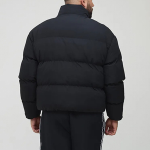 Men's Custom Made <b>Waterproof</b> <b>Puffer</b> <b>Jacket</b> Winter Casual Light Weight Padded Bomber <b>with</b> Warm Thick <b>Hood</b> Front Logo Position - Product Image 2