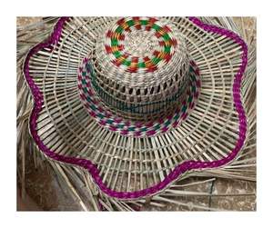 Elegante sombrero de paja hecho a mano con tonos multicolores-Sombrero de paja Premium para celebraciones mexicanas y compradores a granel - Product Image 4