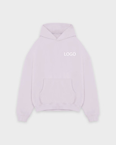 Sudadera con Capucha de Felpa de Algodón para Hombre, Lavanda, Oversize, Corte Relajado, Hombro Caído, Logotipo Personalizado, Estilo Urbano, Venta al por Mayor, Unisex - Product Image 4