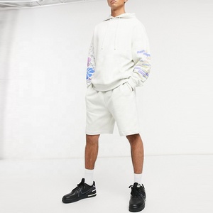 Logo personnalisé Short de gym en coton pour hommes Sports d'été Short de survêtement à la mode à taille moyenne Coupe ample pour la course à vélo Short à cordons - Product Image 1