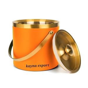 Cubo de Hielo de Acero Inoxidable 304 con Diseño Martillado, Recubrimiento de Polvo Negro, Doble Pared, Ligero, 2L, para Fiestas y Almacenamiento de Bebidas - Product Image 2