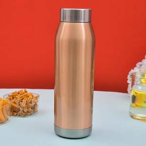 Tapa de Botella de Agua de Cobre Puro Ecológica, Gran Capacidad, Acabado Liso para un Estilo de Vida Saludable, Rutina de Desintoxicación, Precio al por Mayor en India - Product Image 1