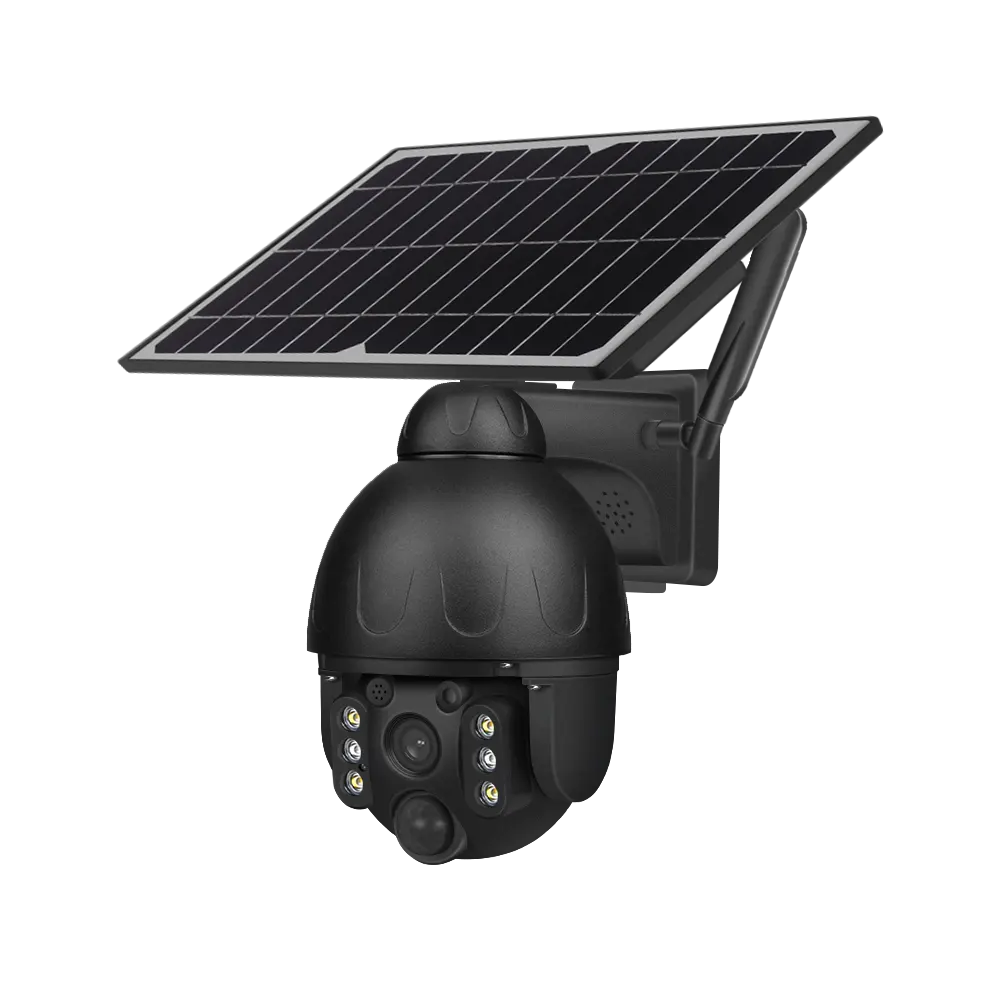Outdoor ip66 recharge solar powered 4g camera easy to install and use