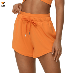 Pantalones cortos deportivos de secado rápido para correr, doble capa, cintura elástica, entrenamiento activo, Yoga, pantalones cortos para ciclismo al aire libre para mujer, venta al por mayor - Product Image 1