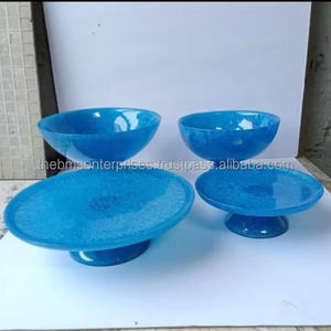 Ocean blue swirl full resin cake stand, <b>Epoxy</b> resin cup cake stand , <b>Epoxy</b> resin cup cake stand, Elegant poly resin cake stand - Product Image 2