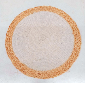 Mantel Individual de mimbre tejido con flores redondas para mesa para bodas y banquetes de alta demanda - Product Image 1