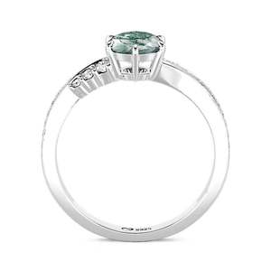 Jeulia Twisted Heart <b>Moss</b> <b>Agate</b> Promise <b>Engagement</b> <b>Ring</b> - Product Image 4