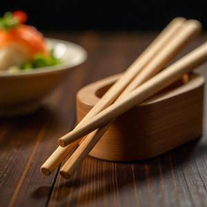 Premium Elegant Polished Wooden <b>Chopsticks</b> Comfortable Grip <b>Reusable</b> Dining Utensils Ideal for Sushi Noodles and Dumplings - Product Image 1