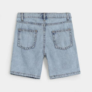 Pantalones Cortos Bermuda de Mezclilla Azul para Hombre, Cintura Alta, Casuales, de Algodón, con Bolsillos, Estilo Lavado, Tejido de Secado Rápido - Product Image 2