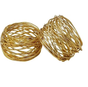 Unique Shaped Napkin Rings Set With Golden Color High Quality Metal Napkin Rings for Home <b>Table</b> Decor With the Sizes of 5x5x5cm - Product Image 3