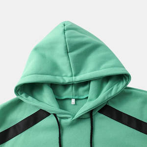 Sudadera con capucha de invierno para hombre de alta calidad talla 100% algodón poliéster manga larga transpirable Top con patrón sólido adultos cuello con capucha - Product Image 3