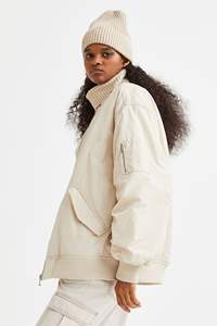 เสื้อแจ็กเก็ตบอมเบอร์ผ้าซาตินสำหรับใส่ลำลองมีซิปกันน้ำกันลมออกแบบได้ตามต้องการมีซิมพิมพ์ลายแบบยาว - Product Image 4