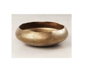 Elegante Forro de Latón Antiguo Cuenco de Madera Metal Fruta y Fecha Sopa y Pasta Vajilla Vidrio Acero Servir - Product Image 3